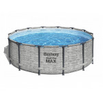 Rámový bazén 14 FT / 427 x 122 cm STEEL PRO MAX BESTWAY [5619D] - sivý